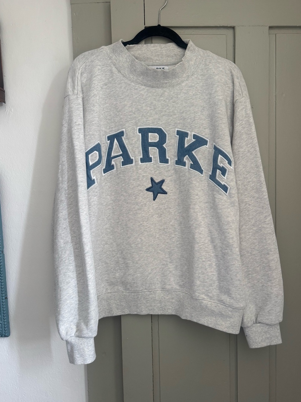 Parke Vintage Star Varsity Mockneck - Heather Grey